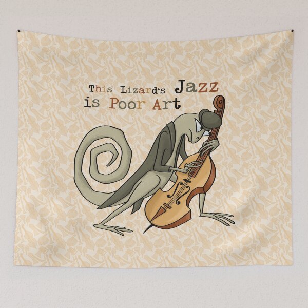 Item preview, Funny Jazz Lizard Contrabass Groove designed and sold by Pink Writer.