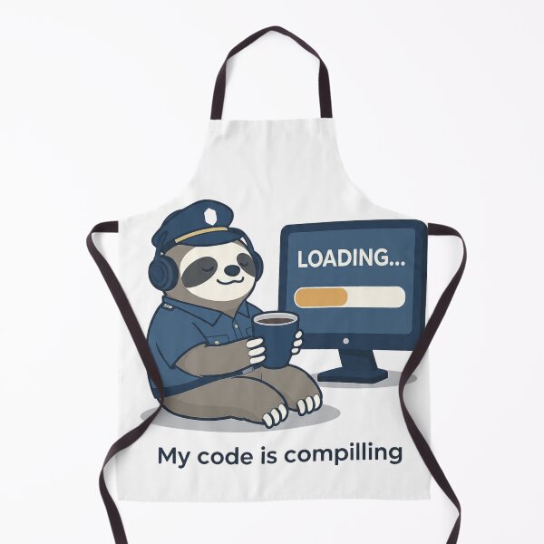 Item preview, My Code Is Compiling – Funny Programmer Sloth Design – Coding & Coffee Developer Humor designed and sold by MadeByACJ.