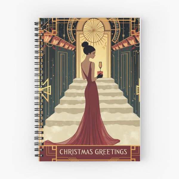 Artikelvorschau, Art Deco Frohe Weihnachten 2025v1 entworfen und verkauft von cjgraphic.