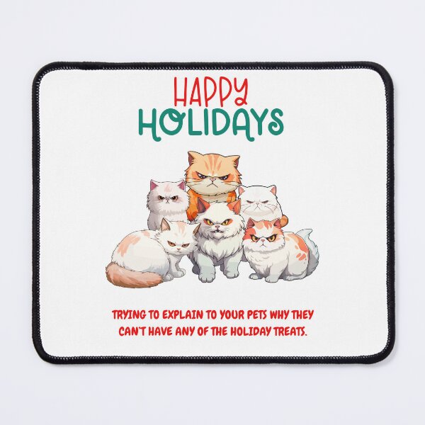 Item preview, Happy Holidays Cat Lover - Angry Cats designed and sold by WrenAnders.