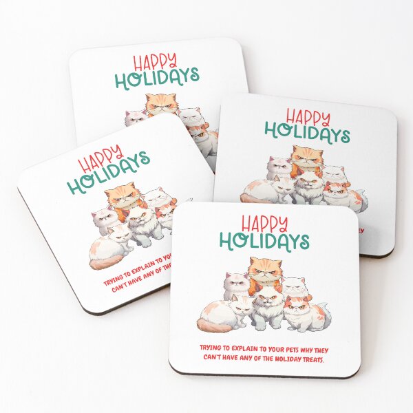 Item preview, Happy Holidays Cat Lover - Angry Cats designed and sold by WrenAnders.