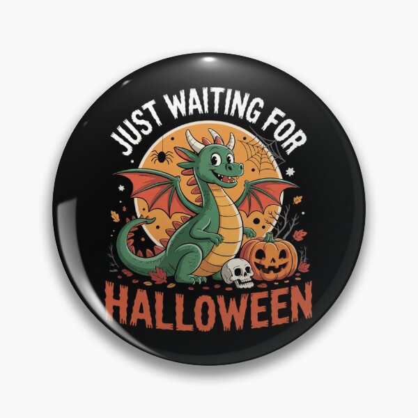 Item preview, Dragon with Pumpkin Bats Skull Spider Just Waiting Halloween  designed and sold by MicanCuteStore.