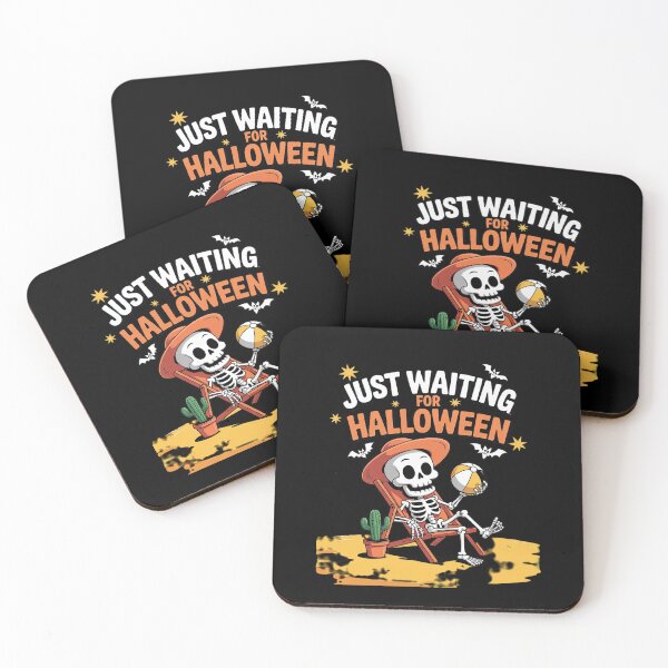 Item preview, Just Waiting For Halloween Skeleton Spooky Vibe Summer  designed and sold by MicanCuteStore.