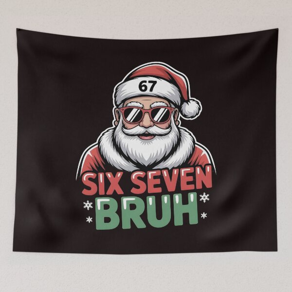Item preview, Six Seven Bruh Santa – Funny Slang Meme Xmas Gift for Christmas Lovers designed and sold by Redgiant87x.