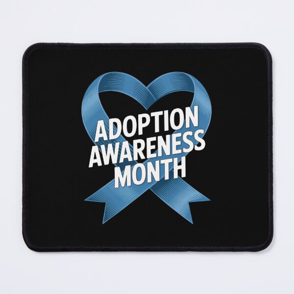 Item preview, Blue Ribbon Heart Adoption Awareness designed and sold by DarylWelsh2024.