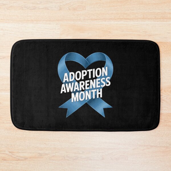 Item preview, Blue Ribbon Heart Adoption Awareness designed and sold by DarylWelsh2024.
