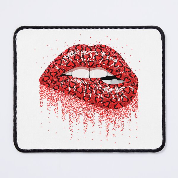 Item preview, Red Leopard Hearts Biting Lips designed and sold by Jeallan Designs.