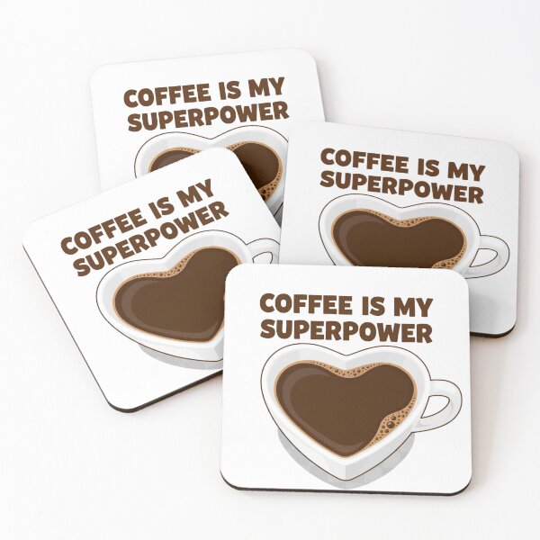 Item preview, Coffee Is My Superpower - Heart Cup Funny Caffeine Art designed and sold by EverBranz-stor.