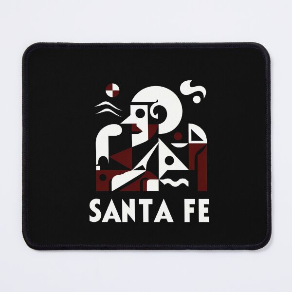 Item preview, Santa Fe Minimal Cubic Art | Colorful Geometric Desert Design on Black Background designed and sold by OzzFrequency.
