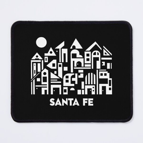 Item preview, Santa Fe Minimal Cubic Art | Colorful Geometric Desert Design on Black Background designed and sold by OzzFrequency.