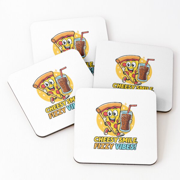 Item preview, Cheesy Smile, Fizzy Vibes – Happy Pizza & Soda Cartoon Design designed and sold by FeelCreations.