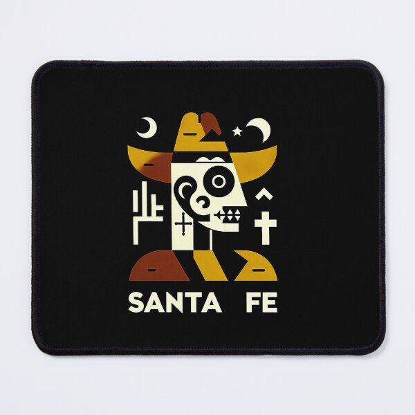 Item preview, Santa Fe Minimal Cubic Art | Colorful Geometric Desert Design on Black Background designed and sold by OzzFrequency.