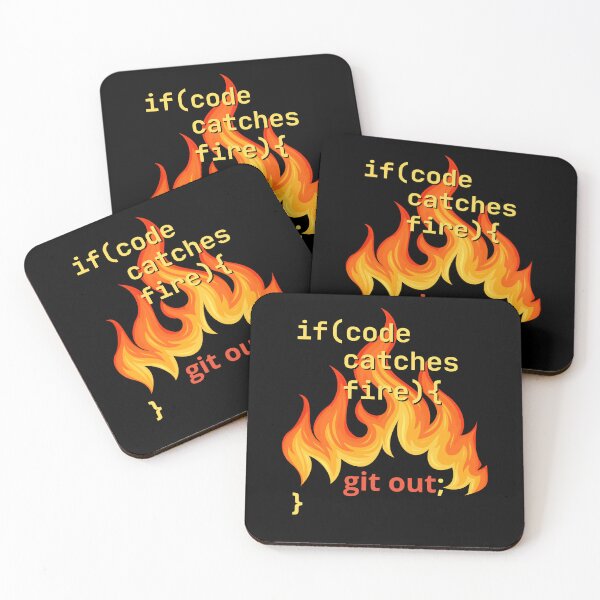 Item preview, If Code Catches Fire Git Out Funny Gifts For Programmers designed and sold by AnnInk Print Studio.