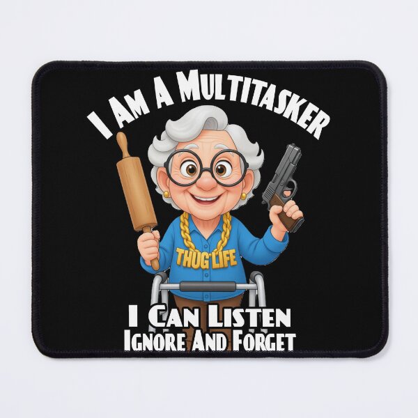 Item preview, Multitasker Grandma – Funny Thug Life Cartoon Design designed and sold by A-T-H.