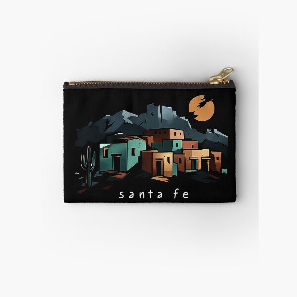 Item preview, Santa Fe Minimal Cubic Art | Colorful Geometric Desert Design on Black Background designed and sold by OzzFrequency.