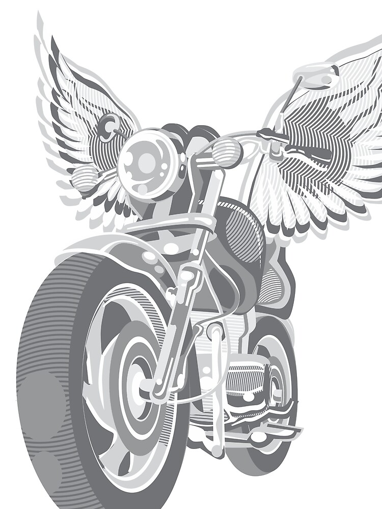 Thumbnail 3 of 3, Scarf, Winged Ride – Freedom Machine designed and sold by cheloartes.