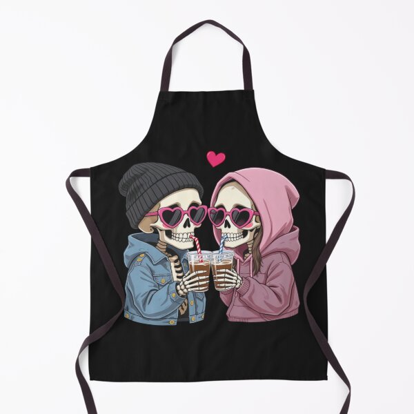Item preview, Skeleton Couple Sharing Coffee | Cute Gothic Kawaii Romantic Skeleton Art designed and sold by ColorSplash123.
