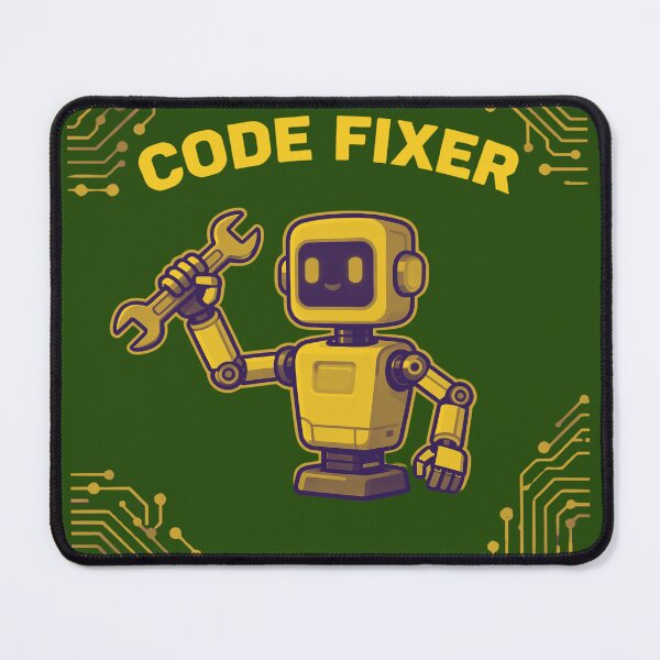 Item preview, Code Fixer Robot by Modern Mojo | Cute Debugging Tech Art | Programmer & Coder Gift designed and sold by Modern-Mojo.