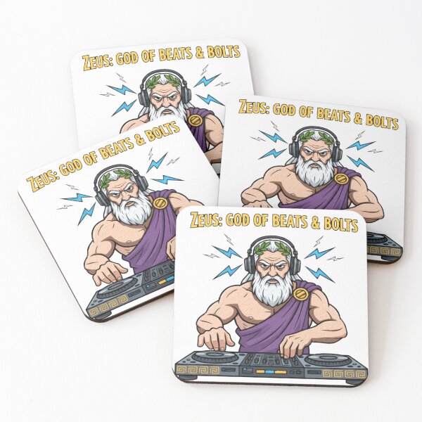 Item preview, Zeus: God of Beats and Bolts - Greek Mythology DJ designed and sold by MythoWorldddd.