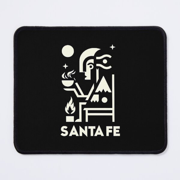 Item preview, Santa Fe Minimal Cubic Art | Colorful Geometric Desert Design on Black Background designed and sold by OzzFrequency.