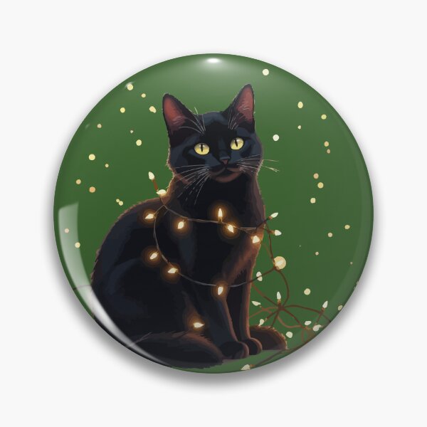 Item preview, Tis the Season To Sparkle Black Cat Entangled In String Lights designed and sold by taiche.