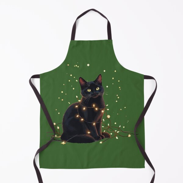 Item preview, Tis the Season To Sparkle Black Cat Entangled In String Lights designed and sold by taiche.