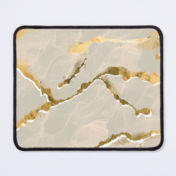 Item preview, Golden Veins Ecru Sand Marble Abstract designed and sold by susycosta.