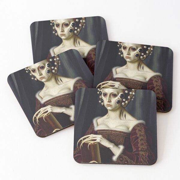 Item preview, The deep one a Creepy Lovecraftian citizen of Innsmouth portrait art designed and sold by Vintage Designs +.