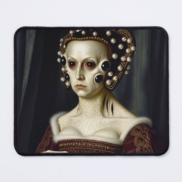 Item preview, The deep one a Creepy Lovecraftian citizen of Innsmouth portrait art designed and sold by Vintage Designs +.