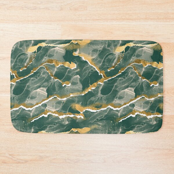 Item preview, Golden Veins Emerald Marble Abstract designed and sold by susycosta.
