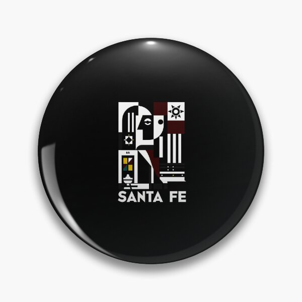 Item preview, Santa Fe Minimal Cubic Art | Colorful Geometric Desert Design on Black Background designed and sold by OzzFrequency.