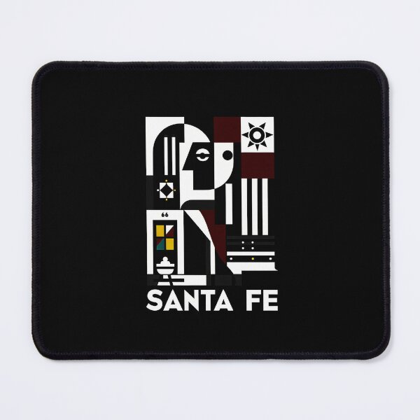 Item preview, Santa Fe Minimal Cubic Art | Colorful Geometric Desert Design on Black Background designed and sold by OzzFrequency.