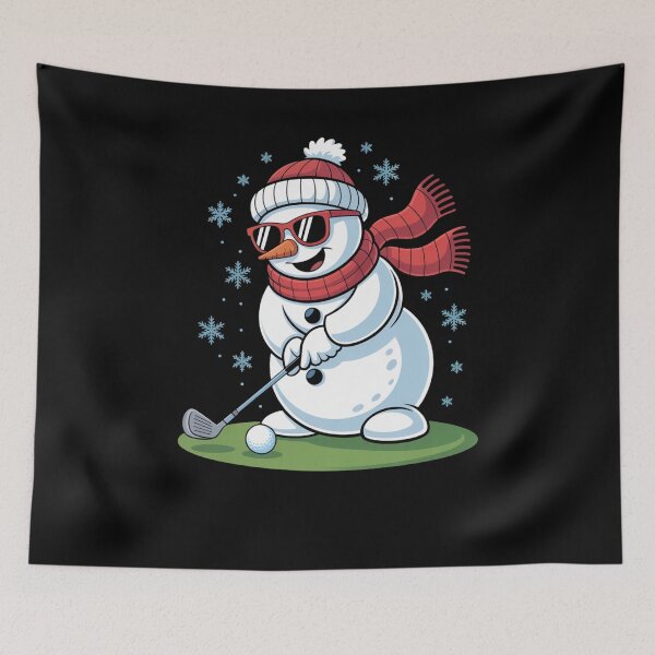 Item preview, Funny Snowman Golfing Christmas Golfer humor designed and sold by snowry.
