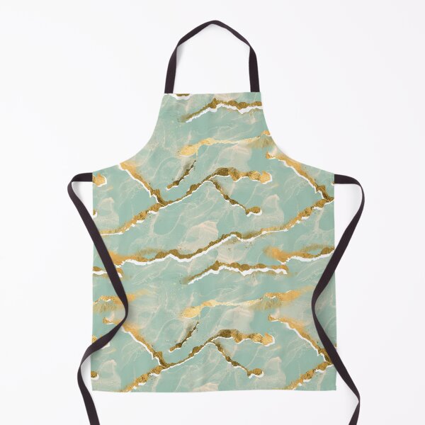 Item preview, Golden Veins Mint Whisper Marble Abstract designed and sold by susycosta.