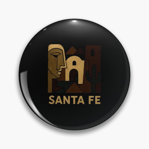 Item preview, Santa Fe Minimal Cubic Art | Colorful Geometric Desert Design on Black Background designed and sold by OzzFrequency.