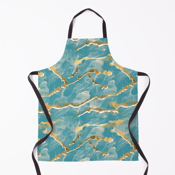 Item preview, Golden Veins Tropical Teal Marble Abstract designed and sold by susycosta.