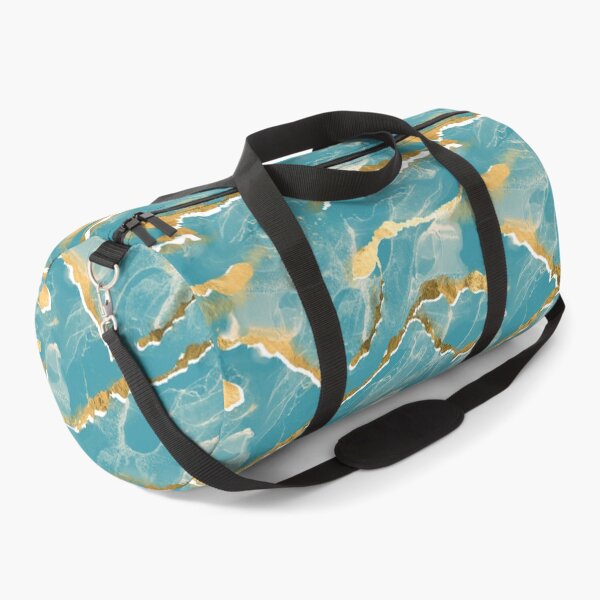Item preview, Golden Veins Tropical Teal Marble Abstract designed and sold by susycosta.