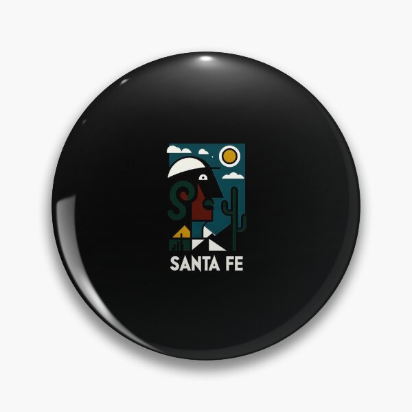 Item preview, Santa Fe Minimal Cubic Art | Colorful Geometric Desert Design on Black Background designed and sold by OzzFrequency.