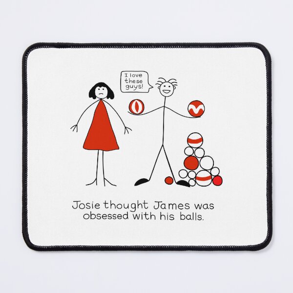 Item preview, Funny Ball Games Humor - Funny Balls - Stick Figure Humor designed and sold by Stick People Designs.