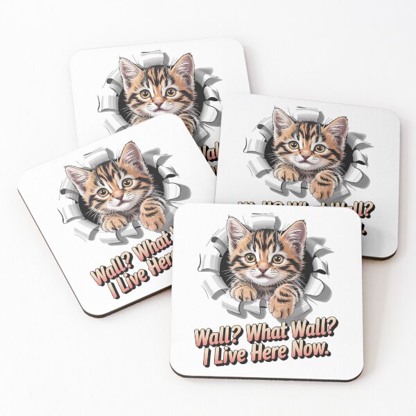 Item preview, Sarcastic cat - Funny cat - Peeking cat - Cat through wall - Judgmental cat - Spy cat - Cat surveillance - Moody cat - Cat hole watcher designed and sold by JansenGS.