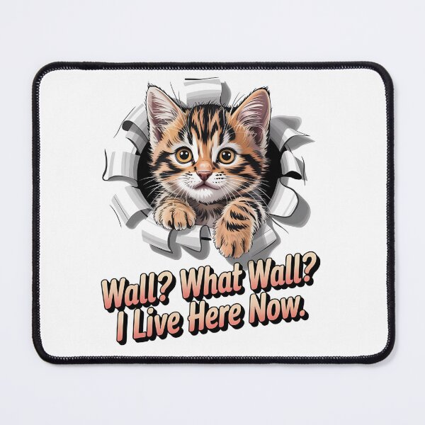 Item preview, Sarcastic cat - Funny cat - Peeking cat - Cat through wall - Judgmental cat - Spy cat - Cat surveillance - Moody cat - Cat hole watcher designed and sold by JansenGS.