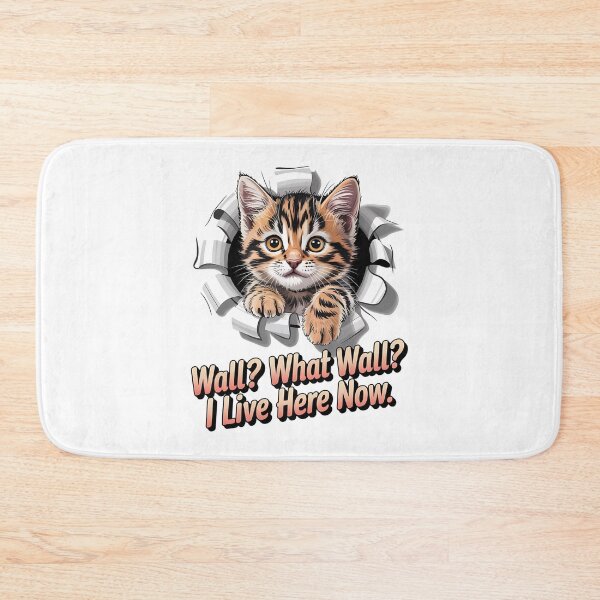 Item preview, Sarcastic cat - Funny cat - Peeking cat - Cat through wall - Judgmental cat - Spy cat - Cat surveillance - Moody cat - Cat hole watcher designed and sold by JansenGS.