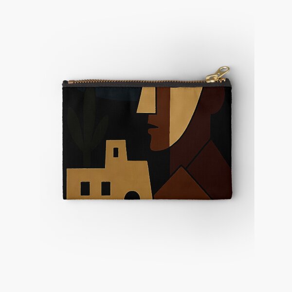 Item preview, Santa Fe Minimal Cubic Art | Colorful Geometric Desert Design on Black Background designed and sold by OzzFrequency.