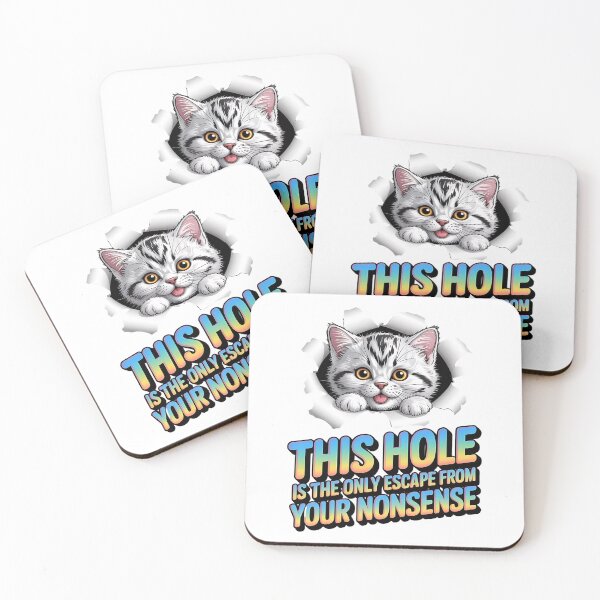 Item preview, Cat with attitude - Peeping pet - Sassy kitty - Cat peeking hole - Wall hole cat - Staring cat - Feline attitude - Cat expression - Unimpressed cat designed and sold by JansenGS.
