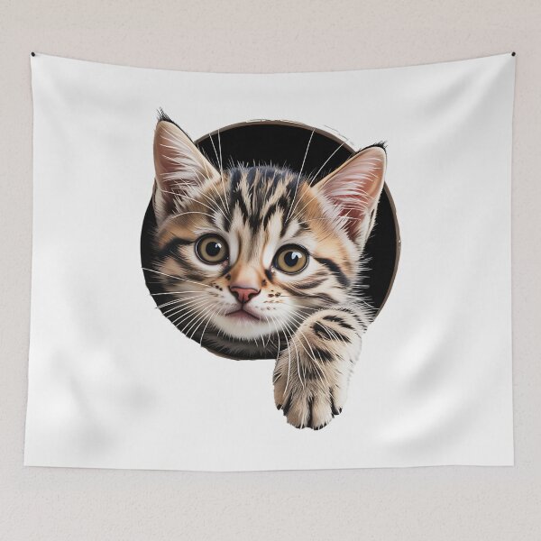 Item preview, Sarcastic cat - Funny cat - Peeking cat - Cat through wall - Judgmental cat - Spy cat - Cat surveillance - Moody cat - Cat hole watcher designed and sold by JansenGS.