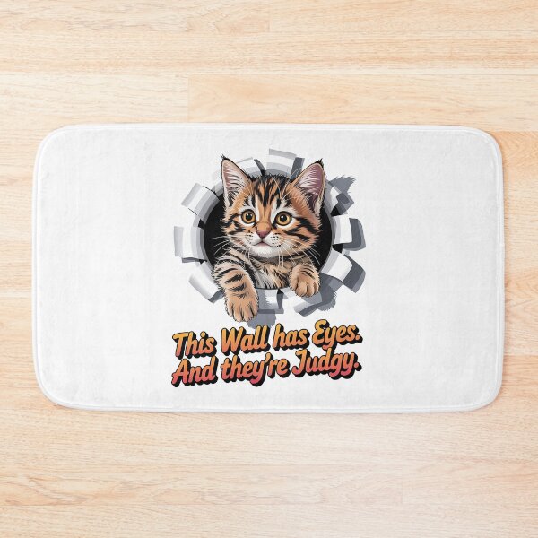 Item preview, Cat with attitude - Peeping pet - Sassy kitty - Cat peeking hole - Wall hole cat - Staring cat - Feline attitude - Cat expression - Unimpressed cat designed and sold by JansenGS.