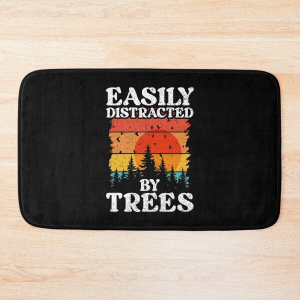 Item preview, Easily Distracted By Trees Retro Sunset Forest Nature Lover Design designed and sold by Dmetalx Art Apparel.