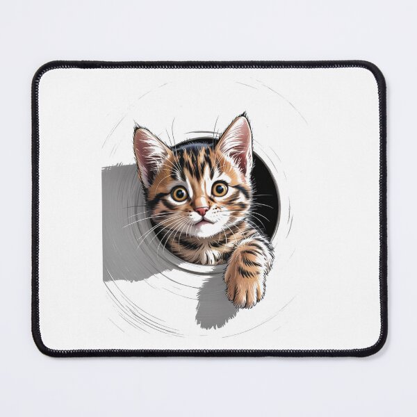 Item preview, Cat with attitude - Peeping pet - Sassy kitty - Cat peeking hole - Wall hole cat - Staring cat - Feline attitude - Cat expression - Unimpressed cat designed and sold by JansenGS.