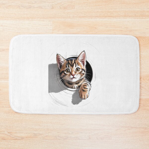 Item preview, Cat with attitude - Peeping pet - Sassy kitty - Cat peeking hole - Wall hole cat - Staring cat - Feline attitude - Cat expression - Unimpressed cat designed and sold by JansenGS.