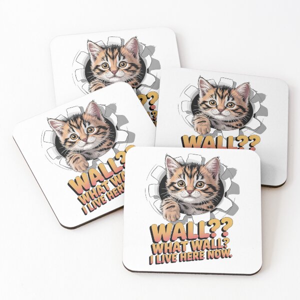 Item preview, Sarcastic cat - Funny cat - Peeking cat - Cat through wall - Judgmental cat - Spy cat - Cat surveillance - Moody cat - Cat hole watcher designed and sold by JansenGS.